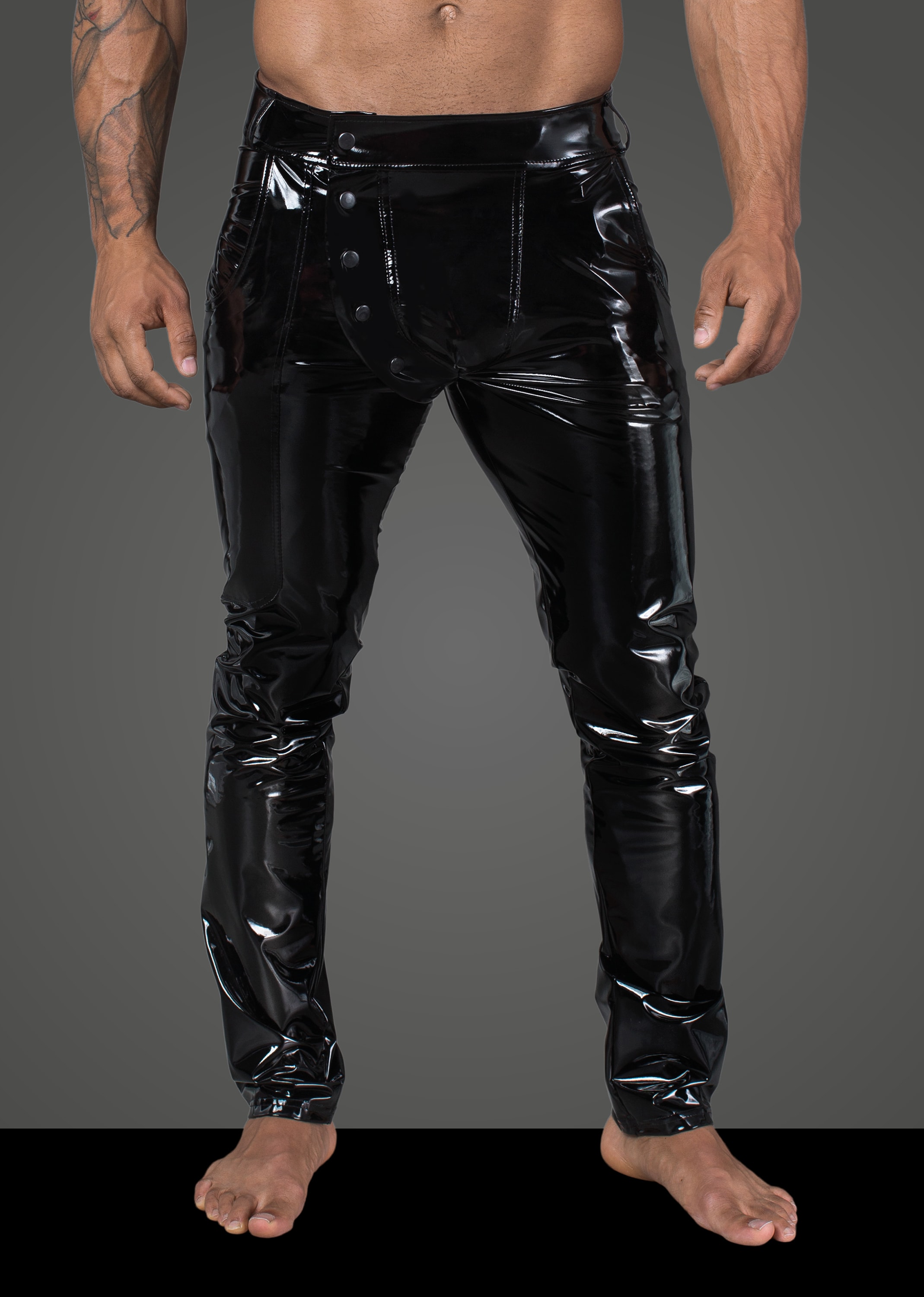 H060 Pantalon Largo De Pvc Elástico — Lord Gay Pantalo Vinilo Hombre